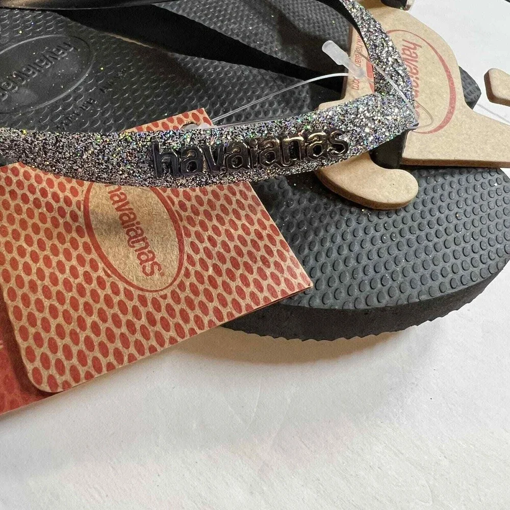 Havaianas Kids Slim Glitter‎ Flip Flops Size 11/12 New